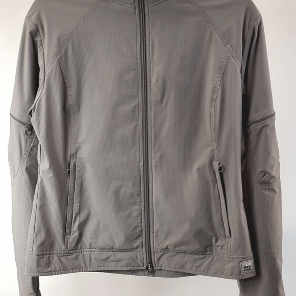 ANNIKA CUTTER & BUNK LIGHTWEIGHT GREY GOLF JACKET SZ L